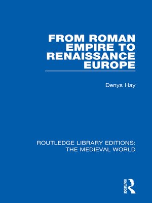 cover image of From Roman Empire to Renaissance Europe